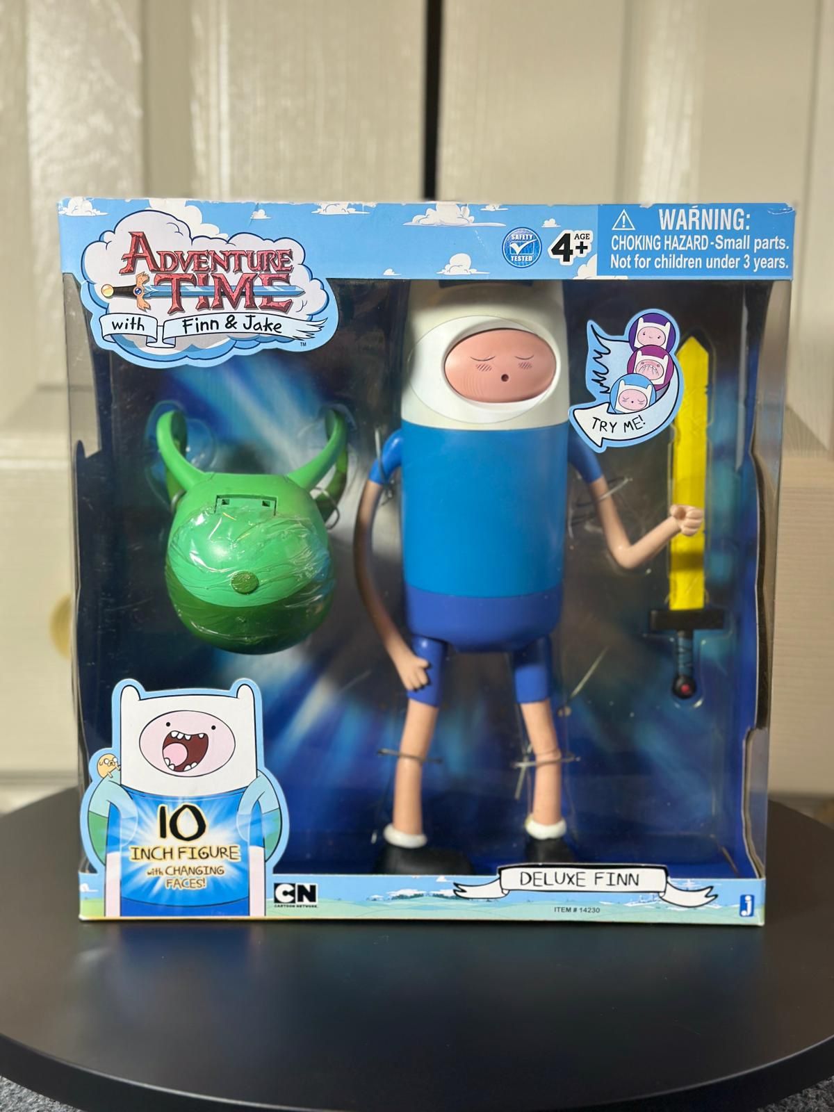 NIB Adventure Time 10" Super Posable Finn with Changing Faces Action Figure