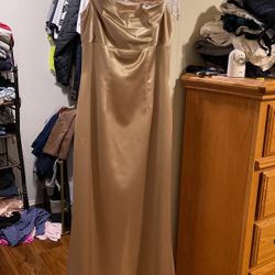 Beautiful Gold Evening Dress  - Size 10