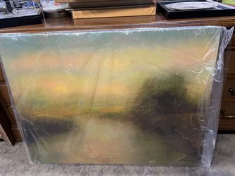 Large 30x40” lake sunset canvas wall art decor p/u Willow Grove or Jamison PA 