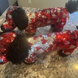 Valentine's Flip Sequins Plush Dog