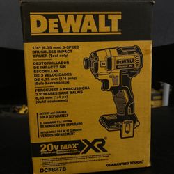 DEWALT 20-Volt MAX XR Cordless Brushless 3-Speed 1/4 in. Impact Driver (Tool-Only)