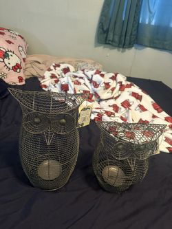Pottery Barn Metal Owl Luminary