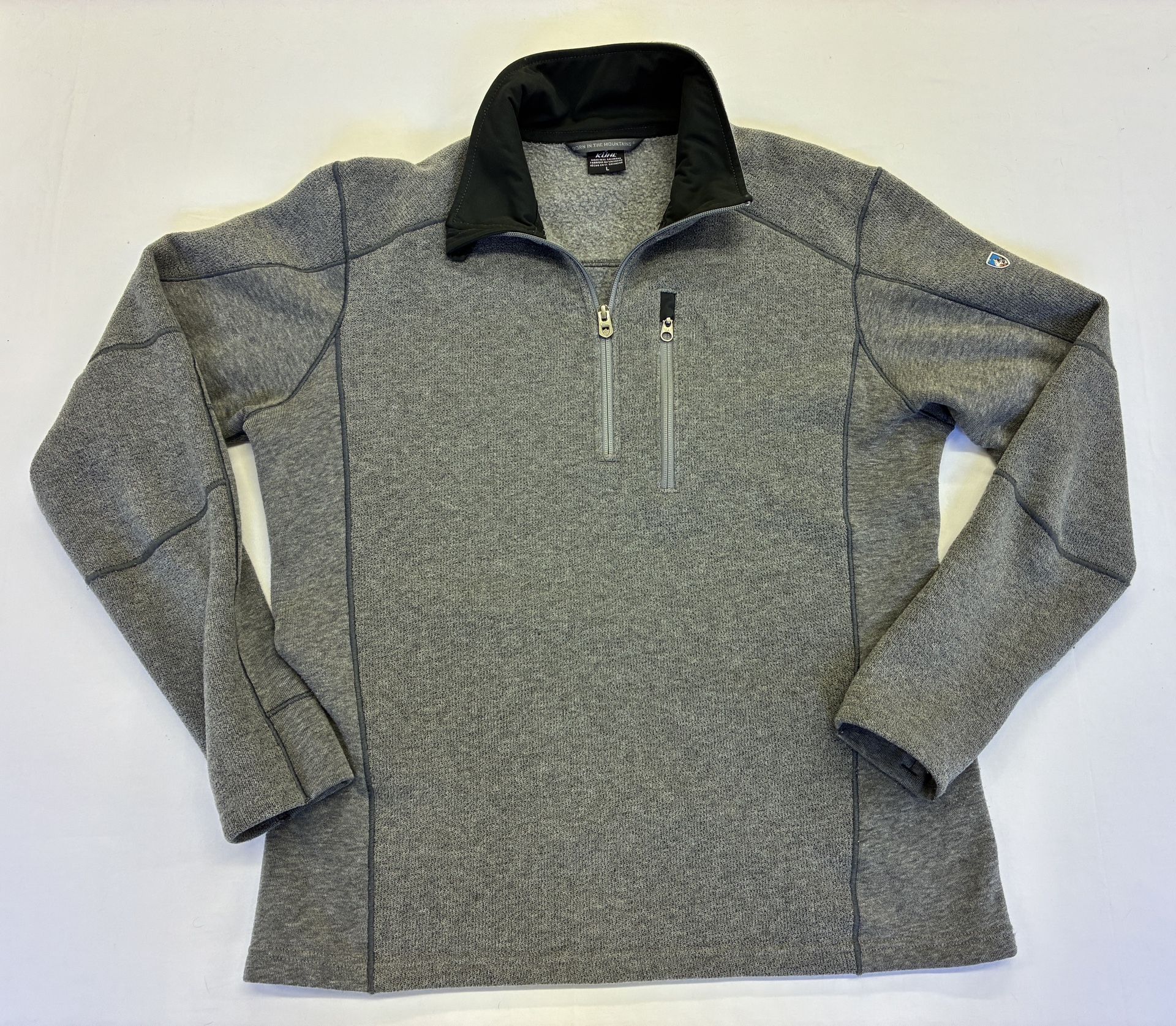 Kuhl Interceptr 1/4 Zip Pullover Sweater Men’s Large Gray Fleece