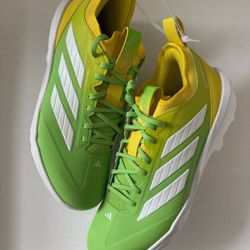 Adidas Adizero Impact TPU Baseball Cleats JR7827 Green/Yellow Men Size 11.5