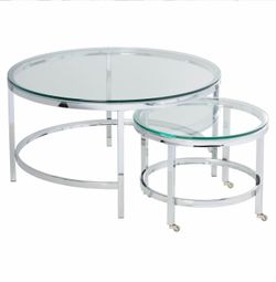 Clear Coffee Table Set