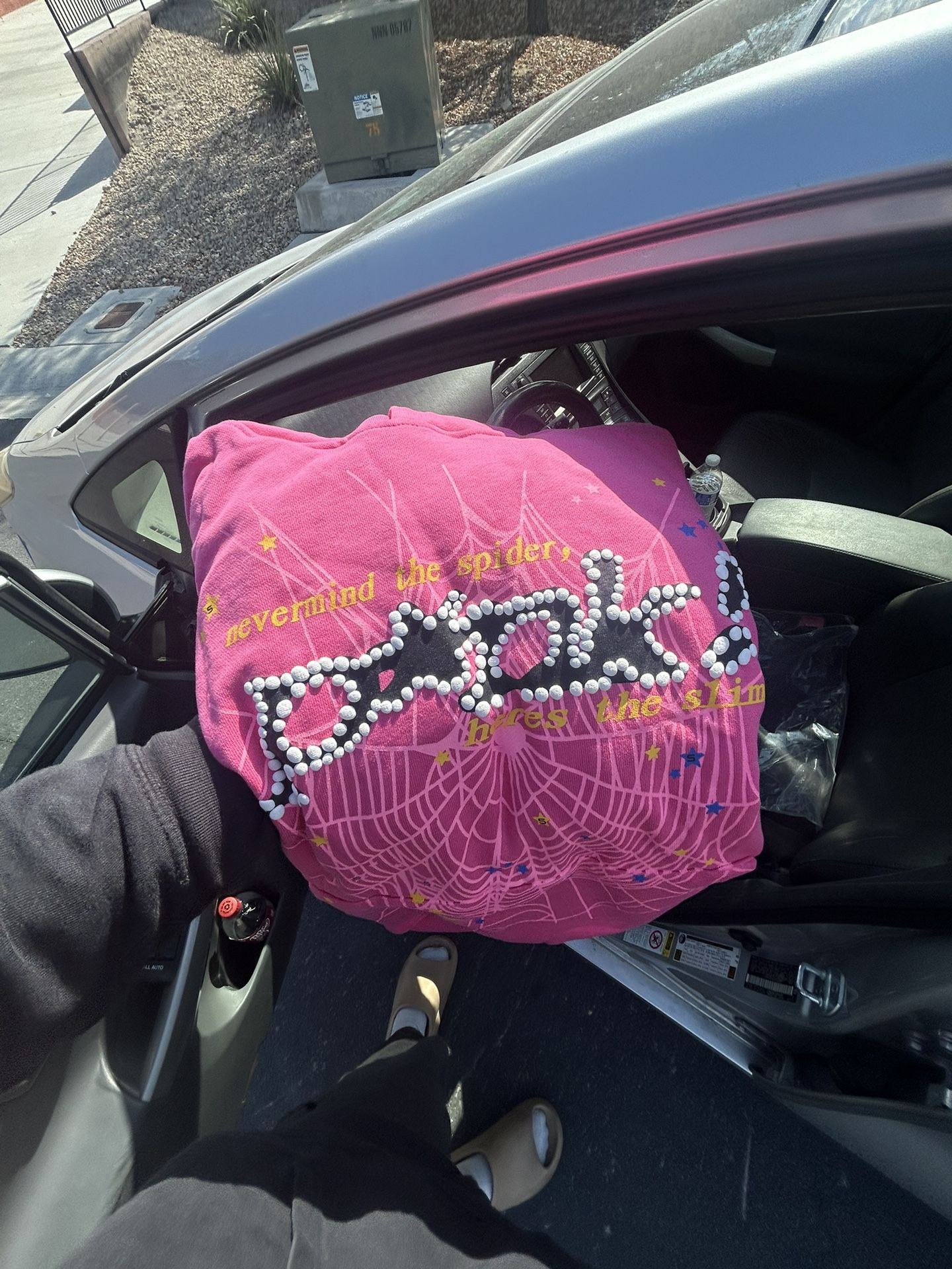 pink spider hoodie