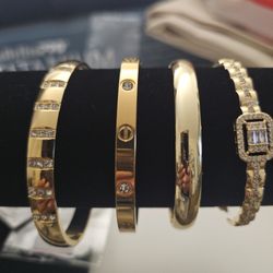 14k Plated Gold  Bracelets And Bangles 
