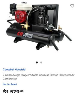Honda Engine 8 Gallon Wheel barrow Compressor