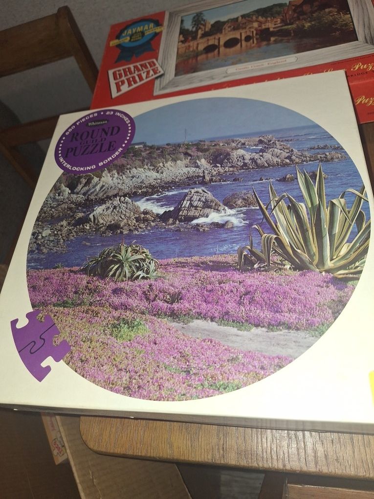 Vtg Jigsaw Puzzles Box Lot