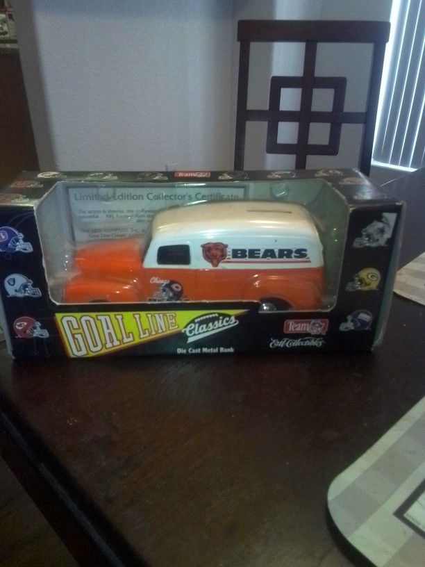 Chicago Bears All Metal Bank Unopened 