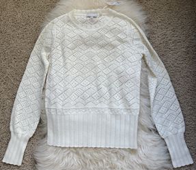 NWT Rebecca Taylor Pointelle Stitch sweater S