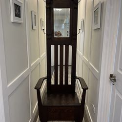 Hallway Chair With Coat/hat Hanging Hooks