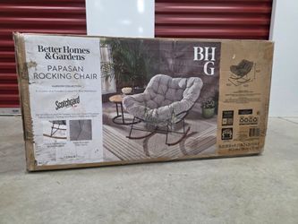 Better Homes & Gardens Papasan Rocking Chair – Gray Outdoor Patio Rocker