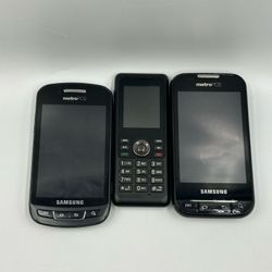Lot Of 3 Cell Phones For Parts Or Repair Samsung MetroPCS