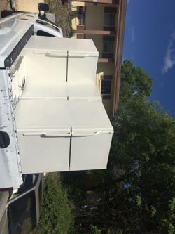 New fridge and mouthed microwave