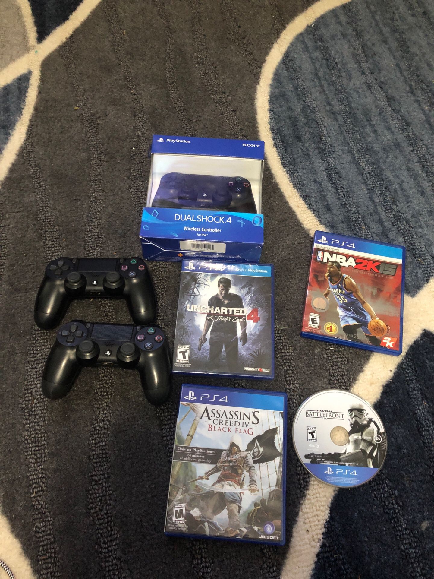 3 ps4 controllers and 4 game bundle