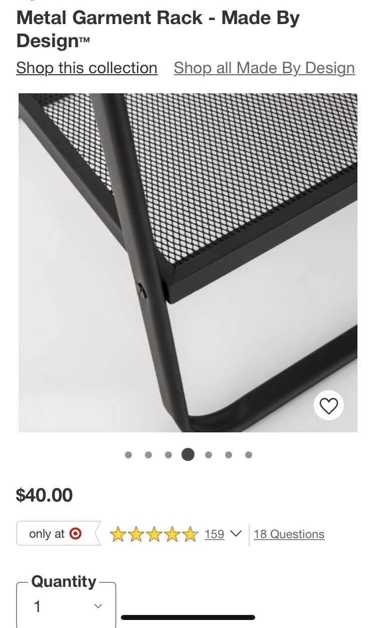 Target Clothing Rack USED!!!!