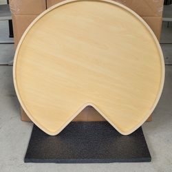 32" Lazy Susan  Wood Kidney Shelf