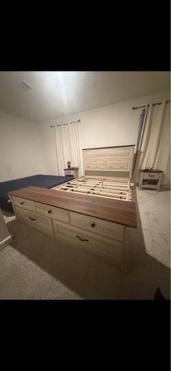 Queen Storage Bed Frame with Drawers