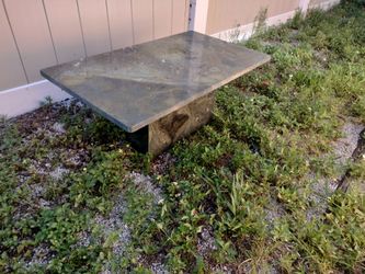 Solid marble table