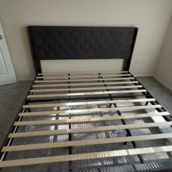 Grey King Size Bed For Sale 