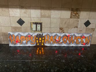 Light up Halloween canvas