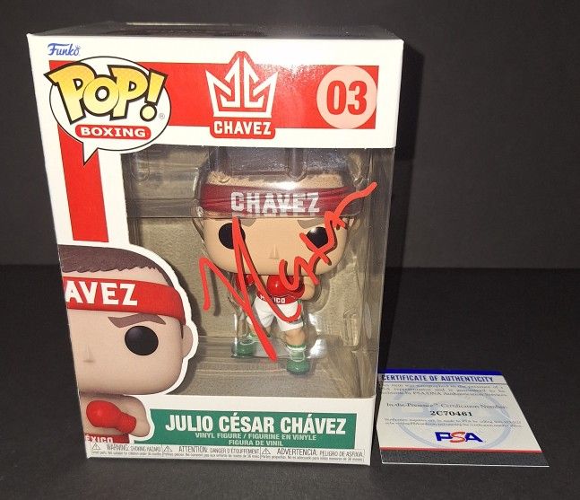 🔥 Julio Cesar Chavez autographed Funko PSA COA 🔥