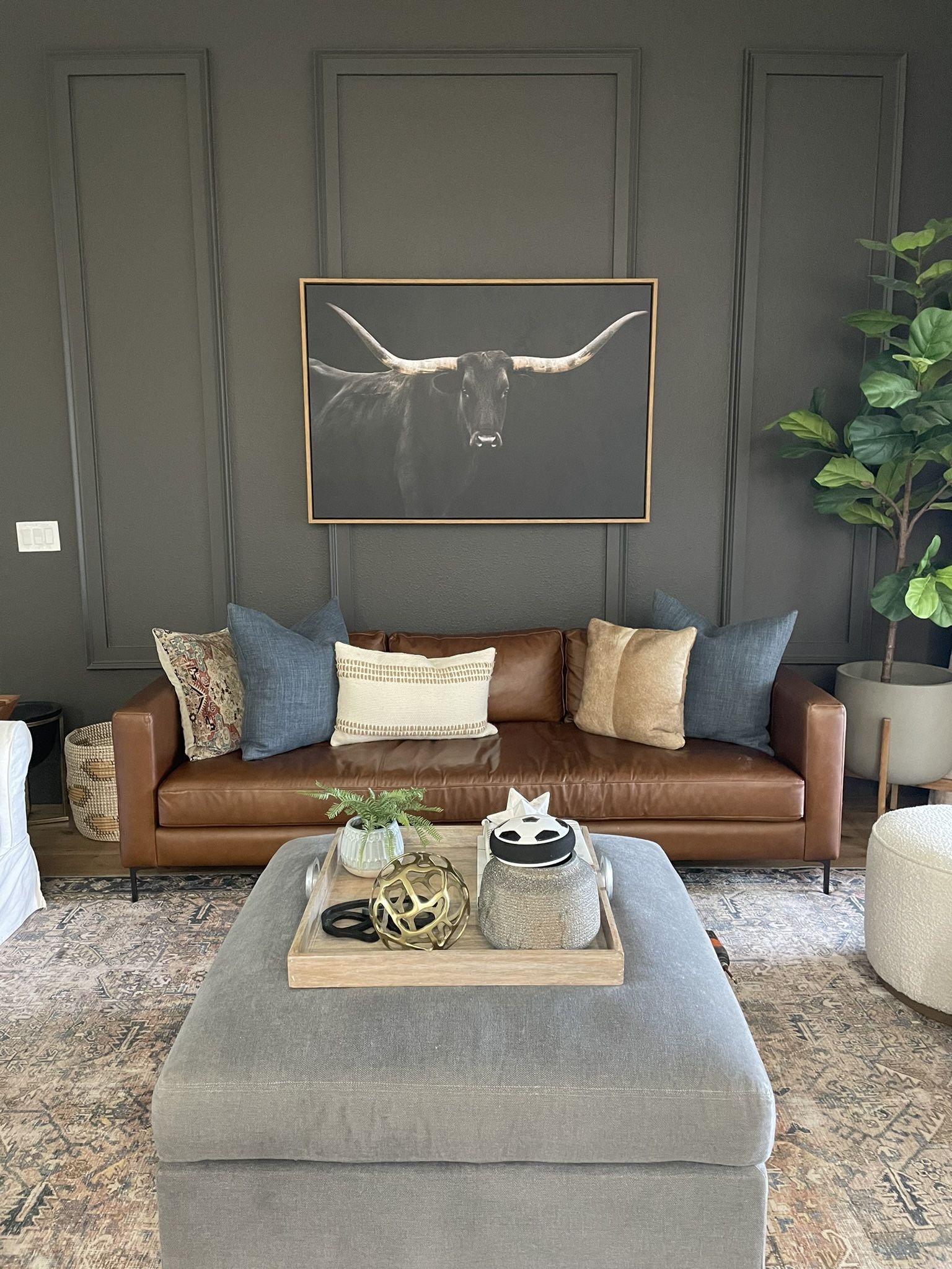 Pottery Barn Jake Grand Leather Sofa