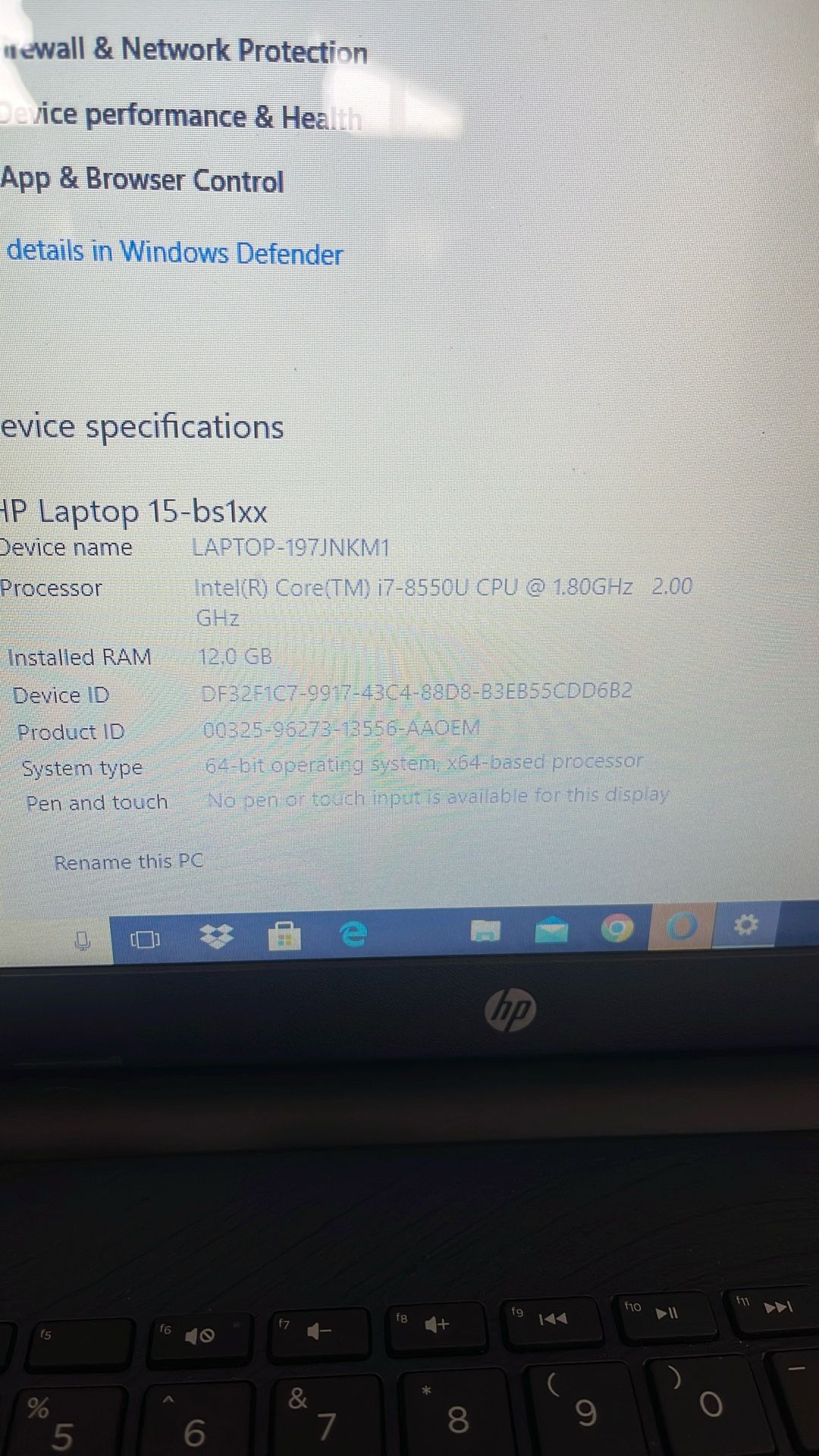 Hp 15 Inch Touch Screen Laptop Intel Core I7 8th Generation