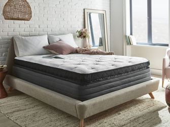 Pillow Top Mattress Black and White
