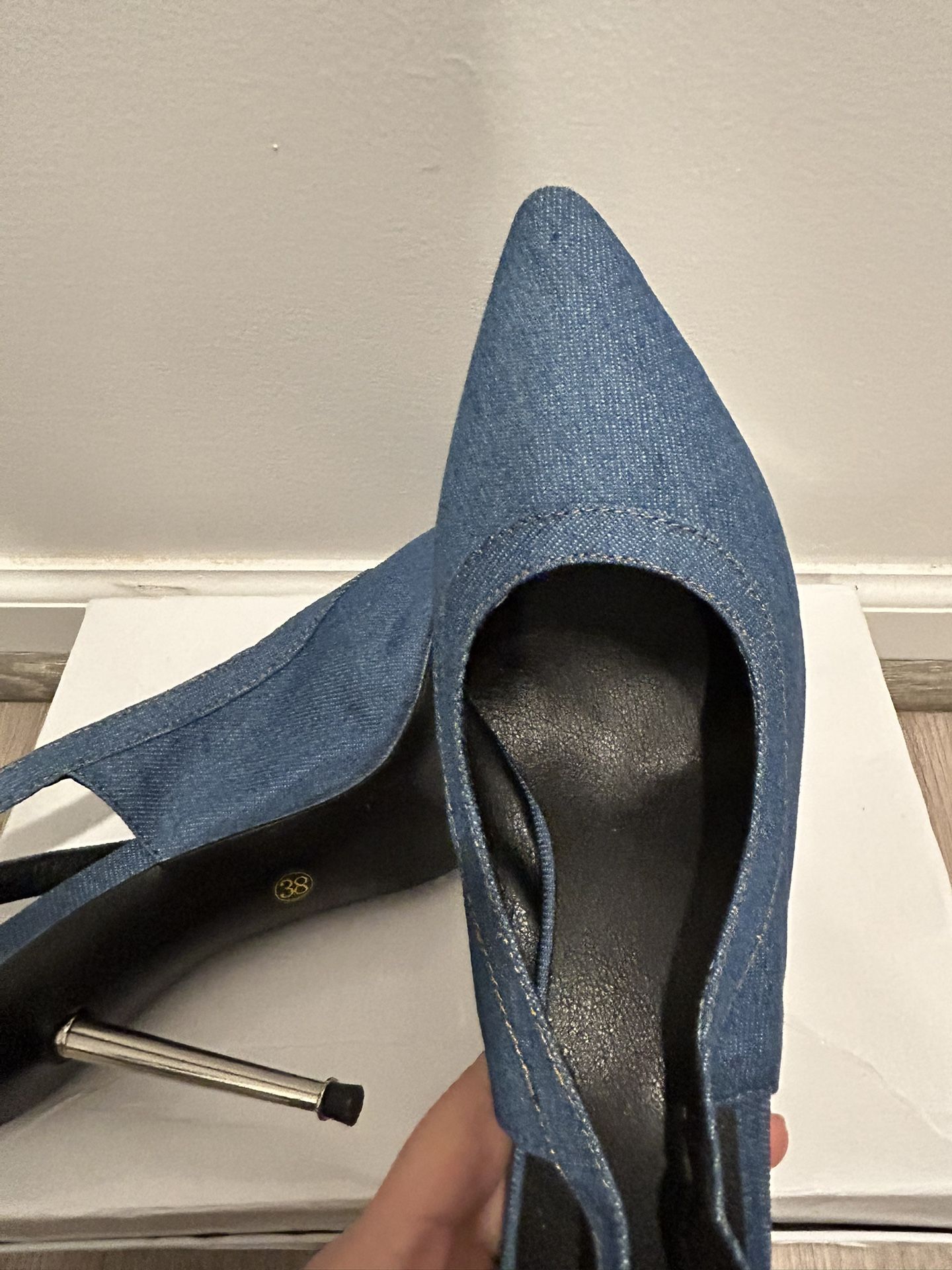 Blue Denim Heels (Shoes) NEW