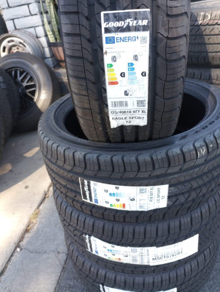 4 New Tires 225-40-18 Goodyear Eagle Sport 