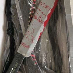 Black Knee High Boots &Jason Machete