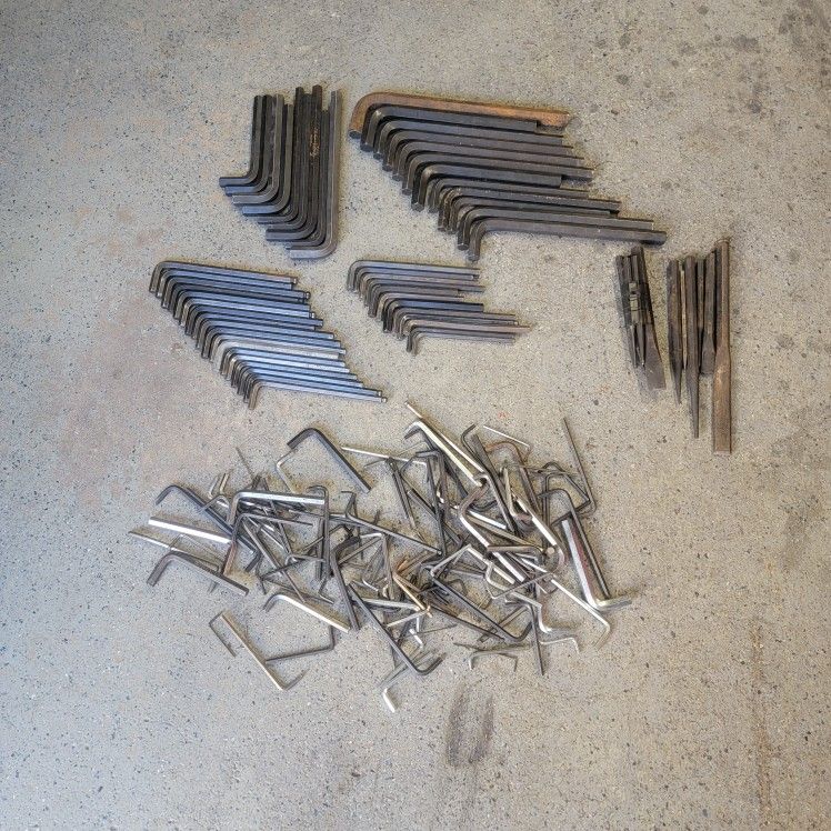 Roughly 175 Allen Keys. Great Resale Flea Markets Purchase. All Of Them For $100 Up To 12 In Long