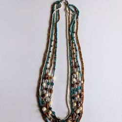 6 Strand Beaded Necklace in beautiful Southwest colors