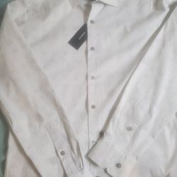 NEWwTags ALFANI Mens DRESS SHIRT- PALE GREYsz S