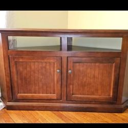 Corner TV Stand / Cabinet – Solid Wood