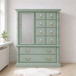 🌿 Vintage Sage Apothecary Storage Cabinet/Dresser/Wardrobe