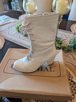 White Adelita Florklorico Boots