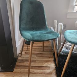 Green Velvet Dining Chairs - Set Of 4