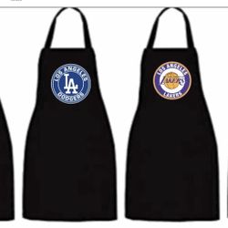 Sports Aprons Men And Women Gifts MLB NBA Soccer Lakers Dodgers 