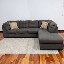 🚚 FREE DELIVERY- Cozy Grey L-Shaped Sectional Sofa