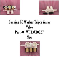 Genuine GE Washer Triple Water Valve Part #  WH13X10027 