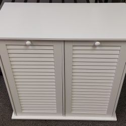 Dual Basket Tilt Out Laundry Sorter With 2 Removable  Cotton Bags
