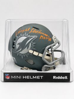 Dwight Stephenson Signed Dolphins Slate Mini Helmet HOF’98 COA