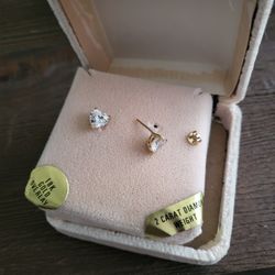 Jewelry 18 K Gold Overlay Earrings 