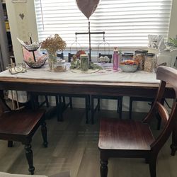 Crate & Barrel Table With 2 Chairs