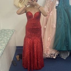 Red Mermaid Dress 