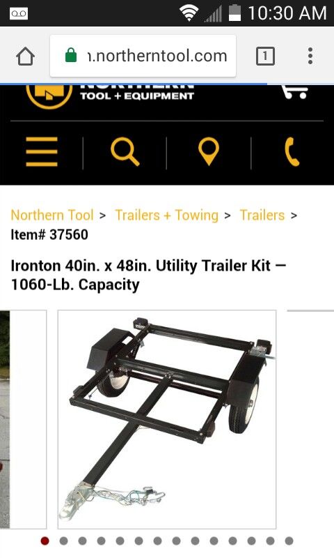 Ironton 40x48 utility trailer