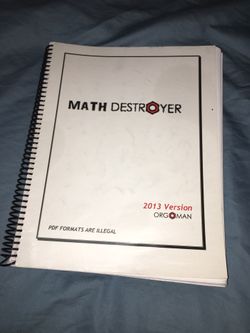MATH DESTROYER by Orgoman DAT prep